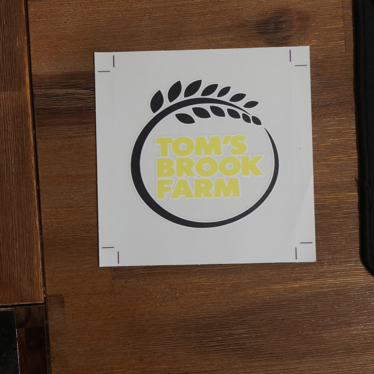 Tom's Brook Farm Window Sticker